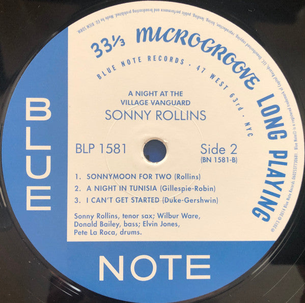 Sonny Rollins - A Night At The Village Vanguard (LP) - Velvet Music