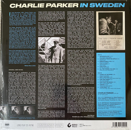 Charlie Parker - In Sweden (LP) - Velvet Music
