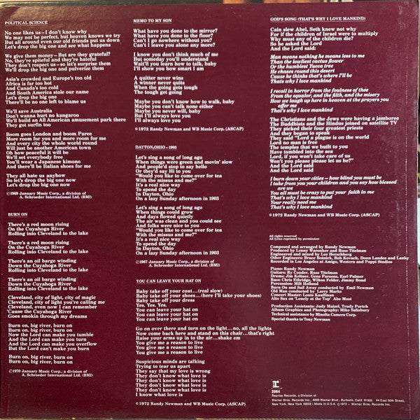 Randy Newman - Sail Away (used LP)