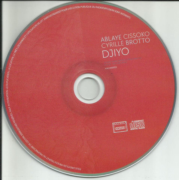 Ablaye Cissoko, Cyrille Brotto - Djiyo (CD) - Velvet Music