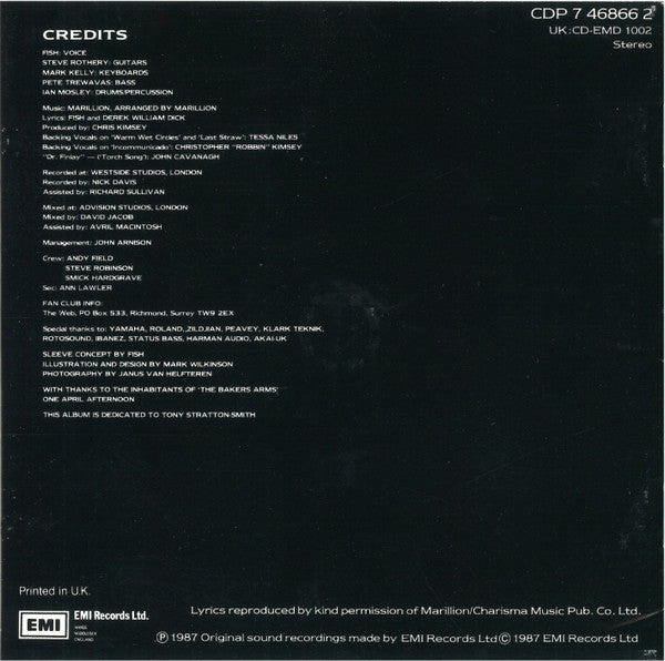 Marillion - Clutching At Straws (tweedehands CD) - Velvet Music