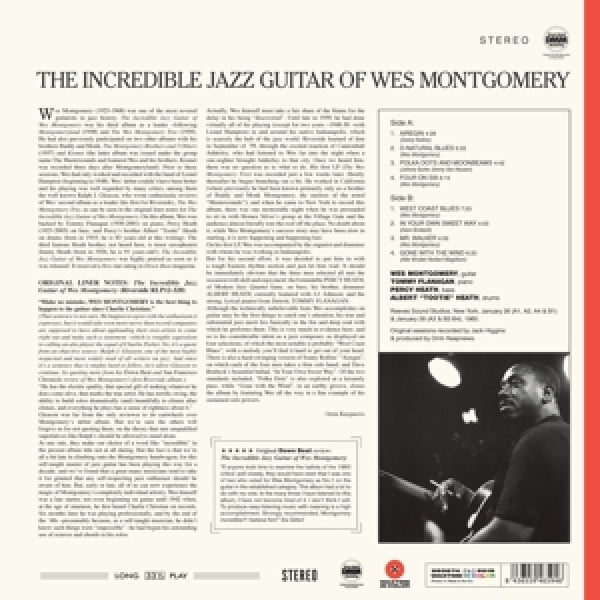 Wes Montgomery - Incredible jazz guitar of wes montgomery (LP)