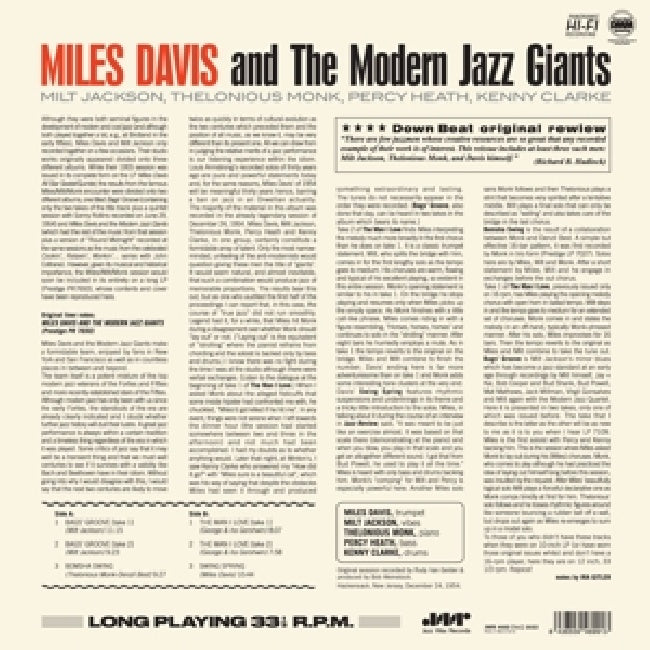Miles Davis - And the modern jazz giants (LP) - Velvet Music