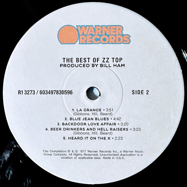 ZZ Top - The Best Of ZZ Top (LP) - Velvet Music