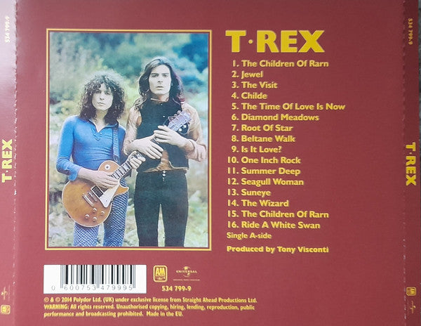 T. Rex - T. Rex  (CD) - Velvet Music