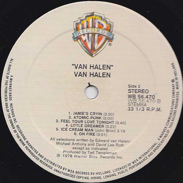 Van Halen - Van Halen (tweedehands LP) - Velvet Music