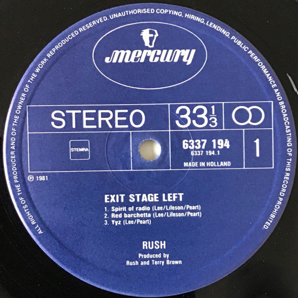Rush - Exit...Stage Left (tweedehands LP) - Velvet Music
