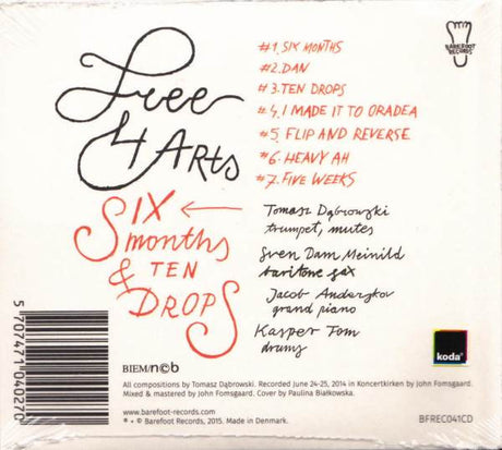 Free4Arts - Six Months & Ten Drops (tweedehands CD) - Velvet Music