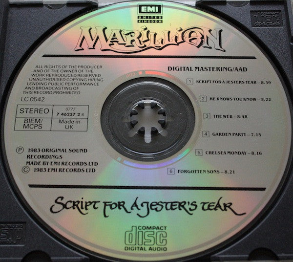 Marillion - Script For A Jester's Tear (tweedehands CD) - Velvet Music