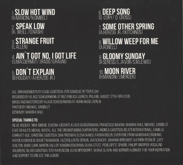 Lucia Cadotsch With Otis Sandsjö And Petter Eldh - Speak Low (tweedehands CD) - Velvet Music