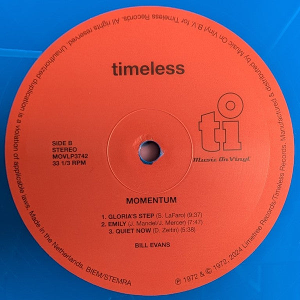 Bill Evans - Momentum (Stadsschouwburg - Groningen - The Netherlands - 1972) (LP) - Velvet Music